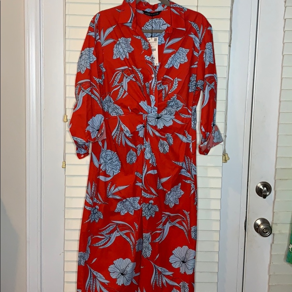 NWT Zara beautiful button down dress | Size L